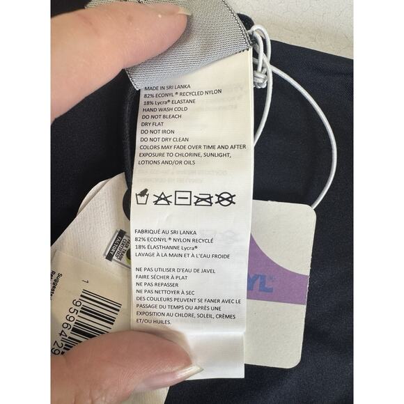 Prana Swimsuit Bottom XL Seaside Green Camo Elina Revsible to Black Fair Trade - Picture 6 of 8